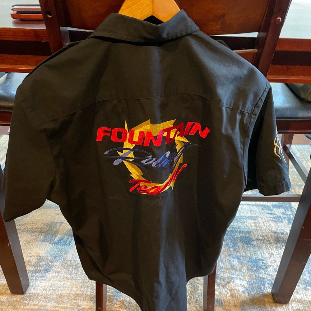 VTG Bareback shirt size large fountain racing team. Bill Shavender